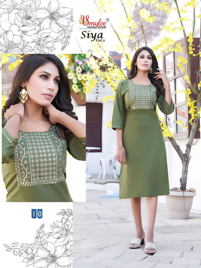 SIYA vol 2 Rung Daily Wear Wholesale Designer Kurtis Catalog